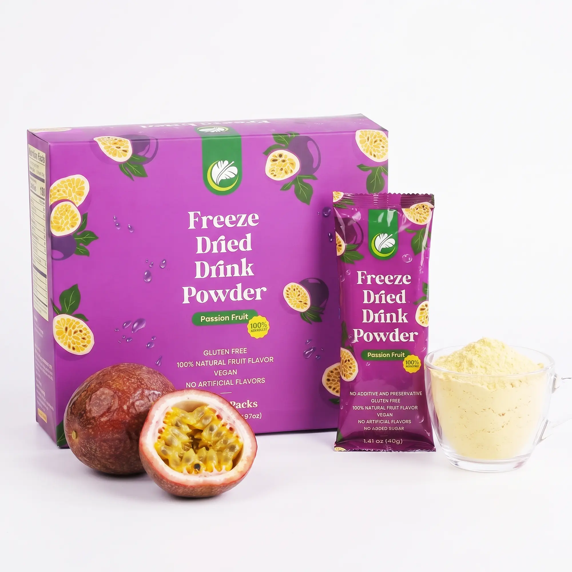 Salima Freeze-Dried Passion Fruit Powder 9.87 oz (280g) – Ideal for Drinks, Smoothies, Baking & Desserts, Halal, 100% Real Fruit, No Additives