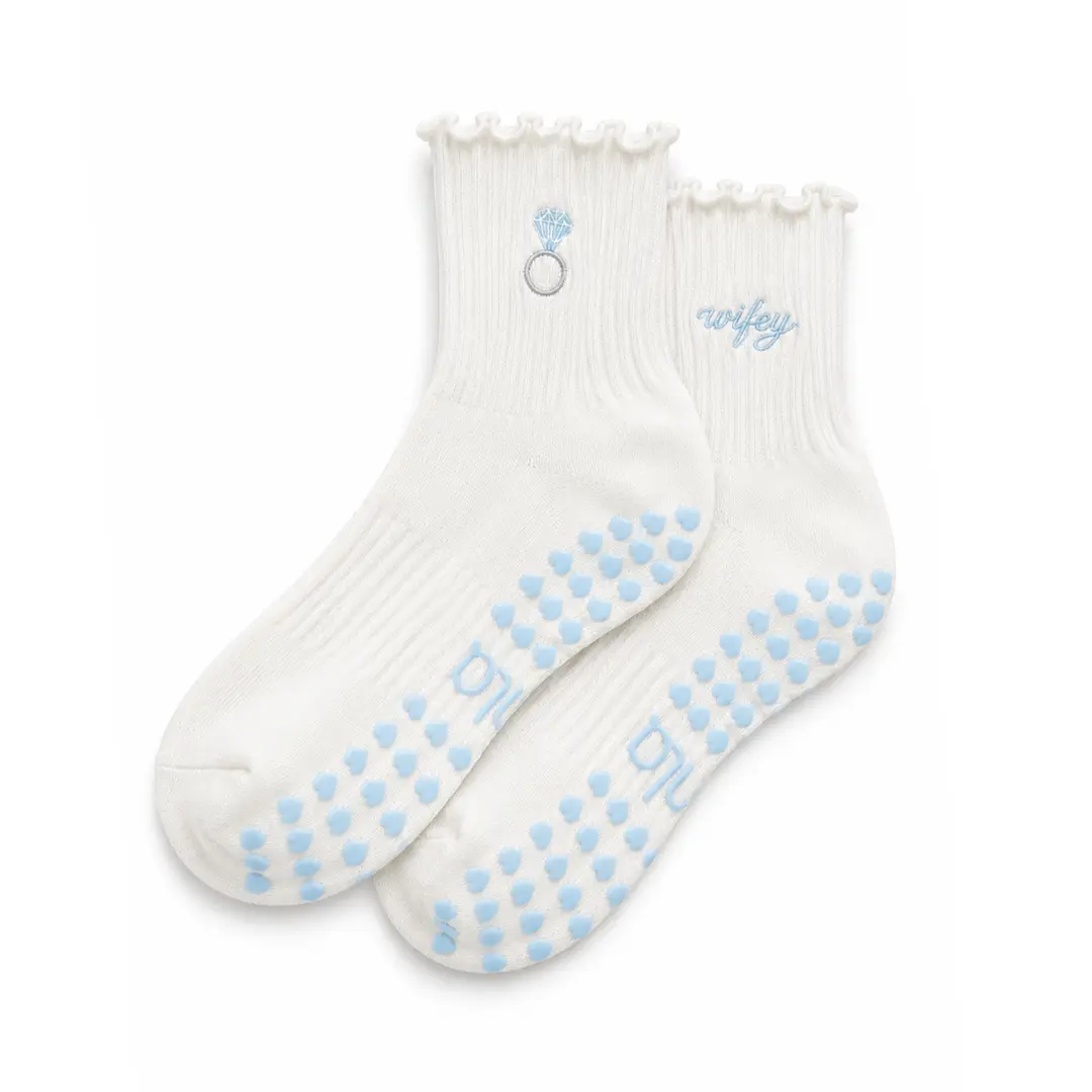 The Bridal & Blue Grip Sock Duo