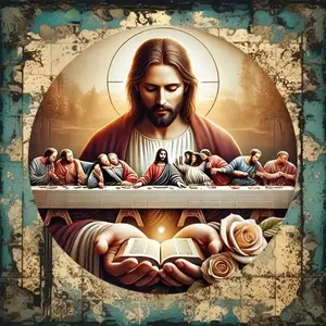 Aluminum Vintage Wall Art Round Jesus and Apostles Religious Decor Church Home Inspiration Religious Decorations Decoration Ornaments 1pc