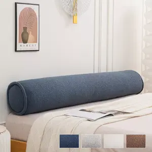 Soft Teddy Fleece Full Body Pillow Large Fluffy Bed Pillow Fluffy Adult Side Sleeper big pillows gap  filler reading Wedge Headboard Bolster