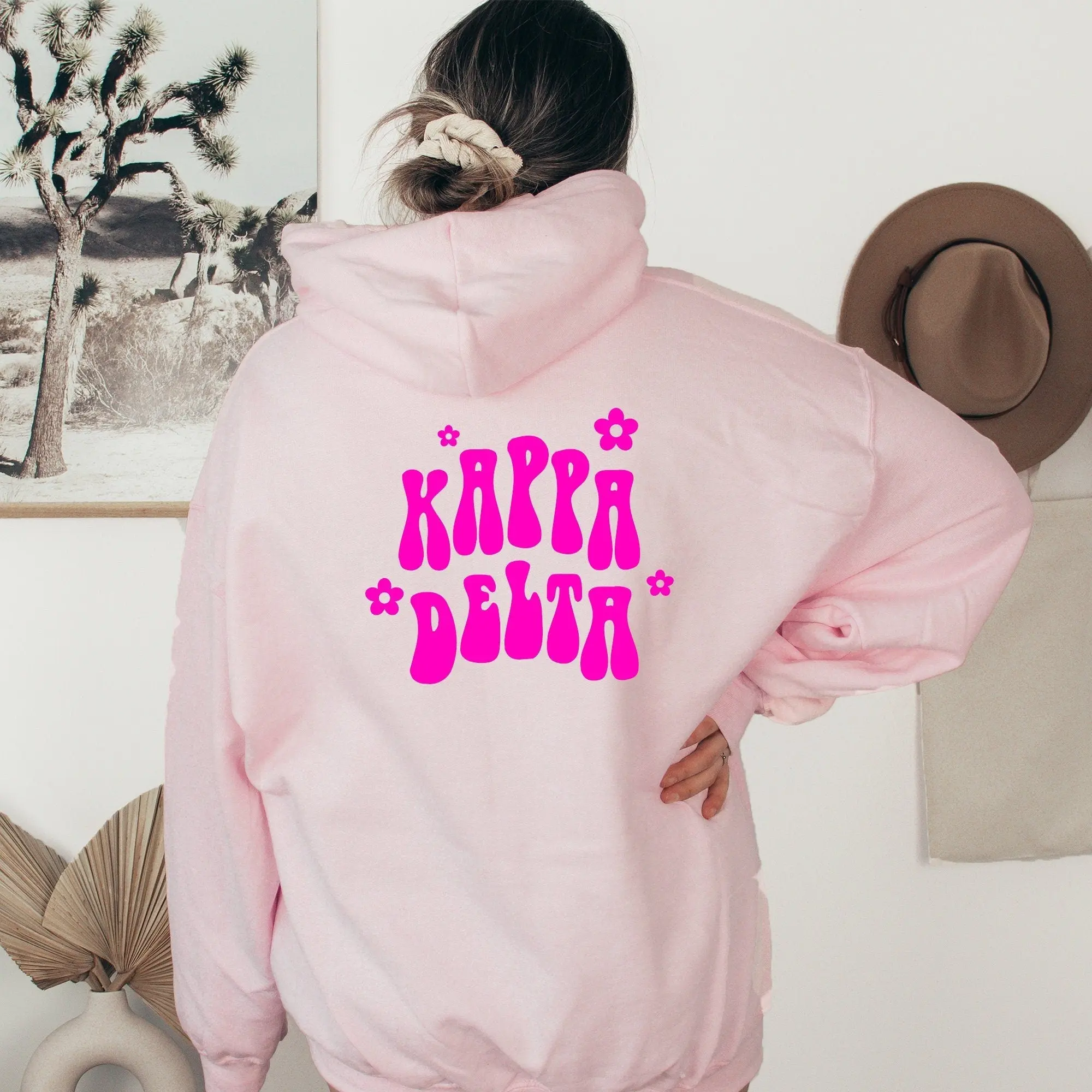 Kappa Delta Retro Floral Pink Hoodie