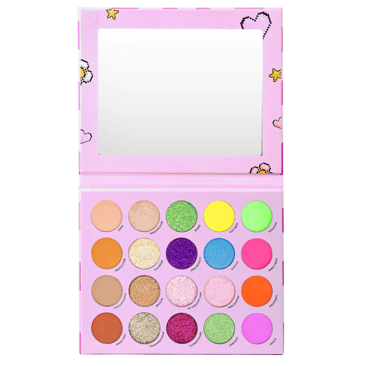 KimChi Chic Beauty KIMCHI X TRIXIE BFF4EVR MVPalette - Assorted Colorful Eyeshadow in Pink Case with Clear Window