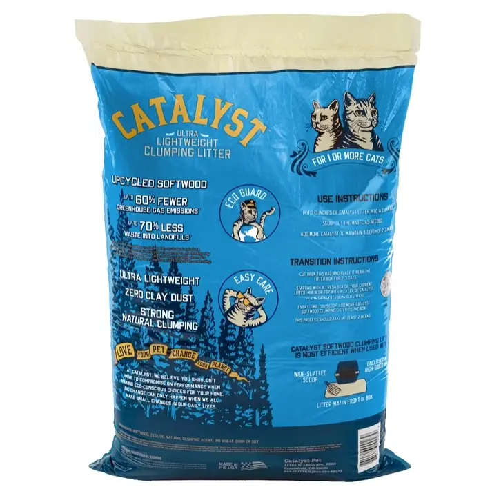 Catalyst Pet Softwood Natural Clumping Cat Litter Unscented Formula, 34 lb