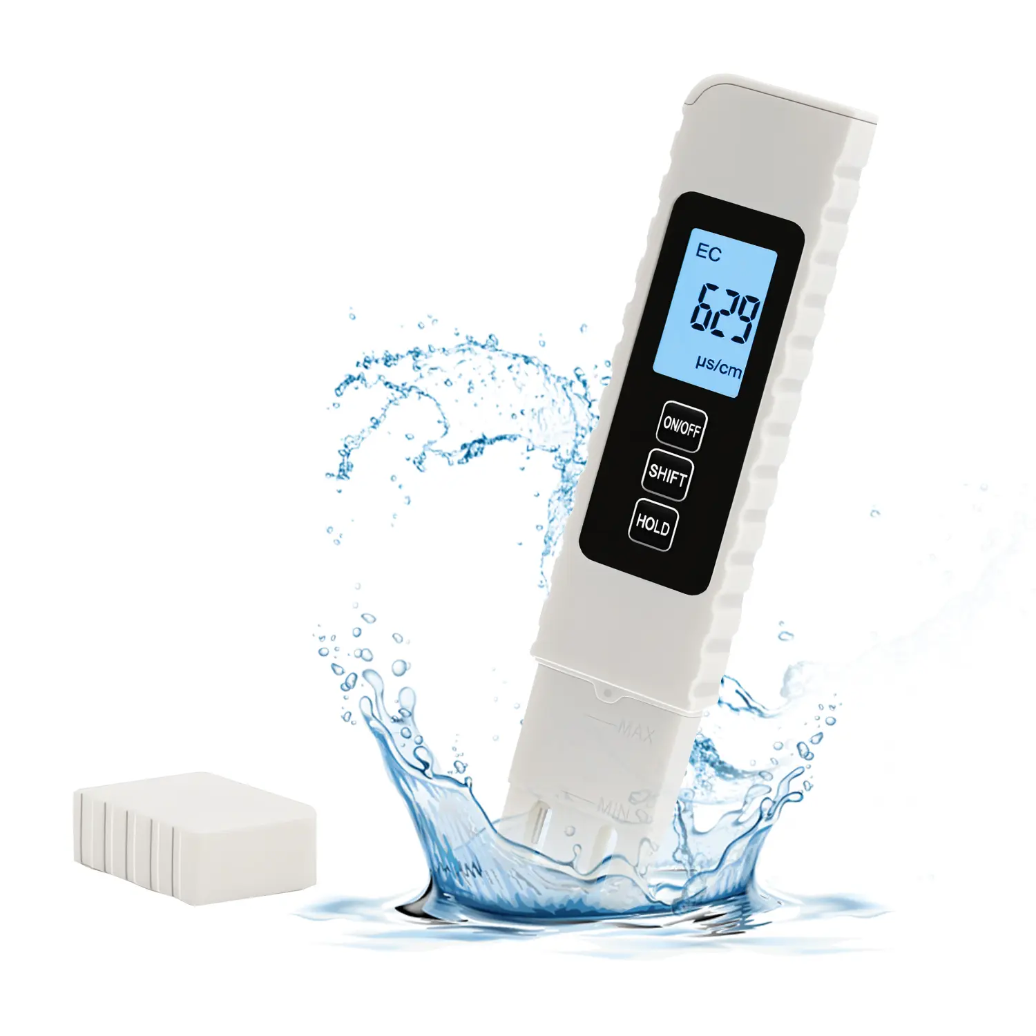 Portable 4-in-1 Digital TDS Water Tester, with EC & Temperature Readings, Accurate 0-9990 PPM for Drinking Water, Aquariums, Compact Travel-Friendly User-Friendly Design Pool Supplies