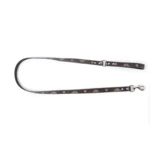 Daisy Girl Tooled Leather Dog Leash