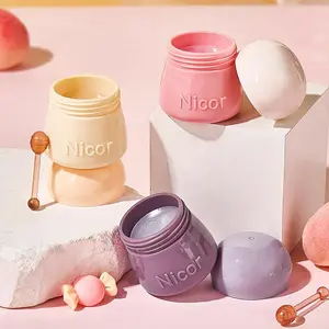 3pcs in 1 Set Fruit-Flavored Lip Gloss Sweetheart Mushroom Mini Lip Balm Hydrating and Moisturizing Lip Care