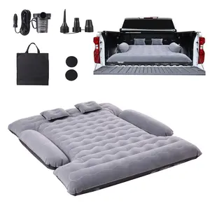 Truck Bed Air Mattress for 6-6.5 ft Full-Size Truck Beds, Inflatable Camping Bed with 12V Air Pump, Included 2 Pillows and Carry Bag, Compatible with Chevrolet Silverado, Dodge Ram, Ford F-150/F-250/F-350