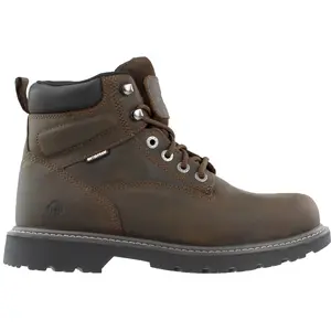 Wolverine Mens Floorhand 6 Inch Waterproof Soft Toe  Work/Duty - Brown
