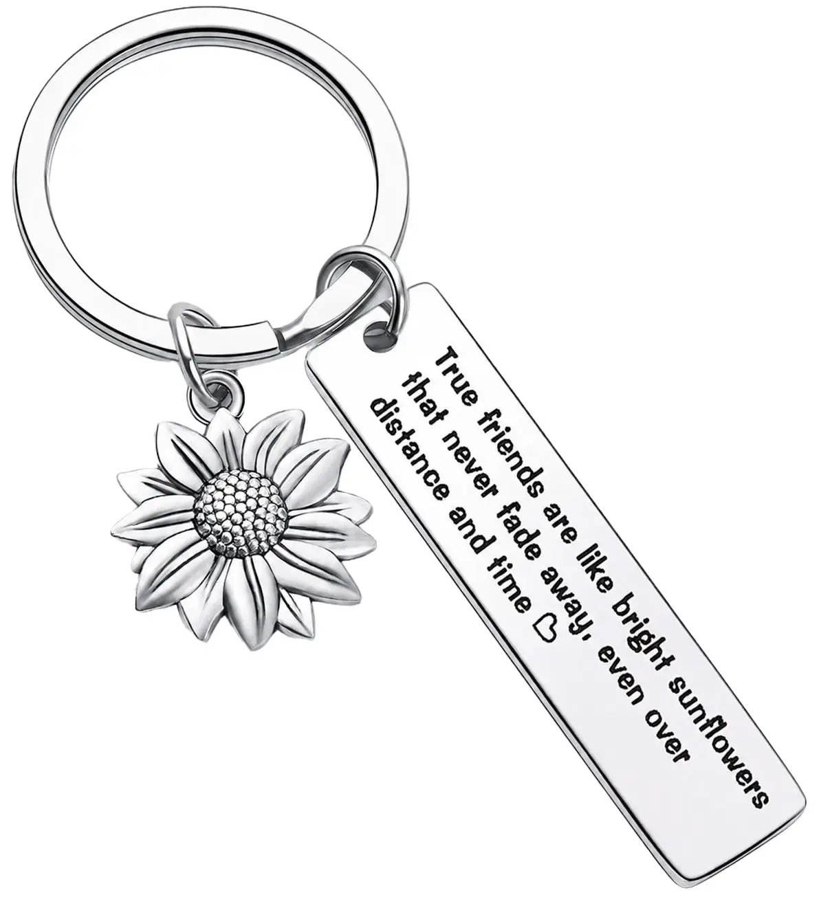 Sunflowers Friendship Keychain Best Friend Birthday Gifts, BFF Gift For Friends Partner Women Men