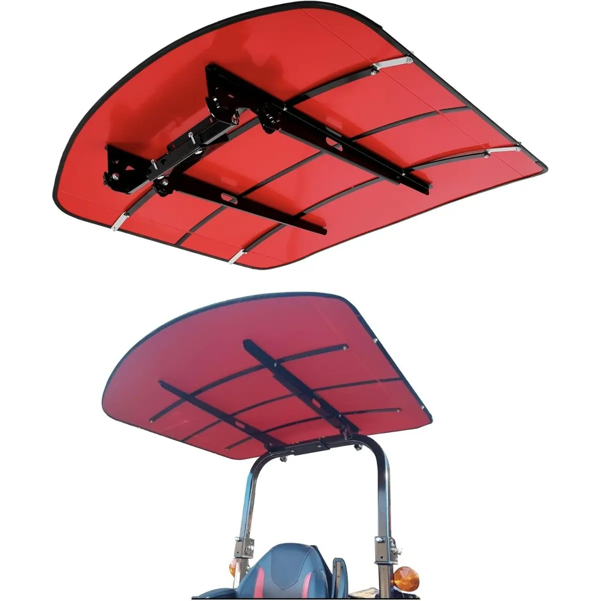 UV Resistant ROPS Canopy, 48-3/8" X 48-3/8" Red - Fits Tractors & Mowers, Adds 4" to Vehicle Height - TK, Uv Resistant Canopy