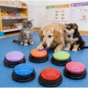 30 Second Voice Recording Dog Buttons - Pet Communication Training Buzzer, Funny Gift for Study & Office