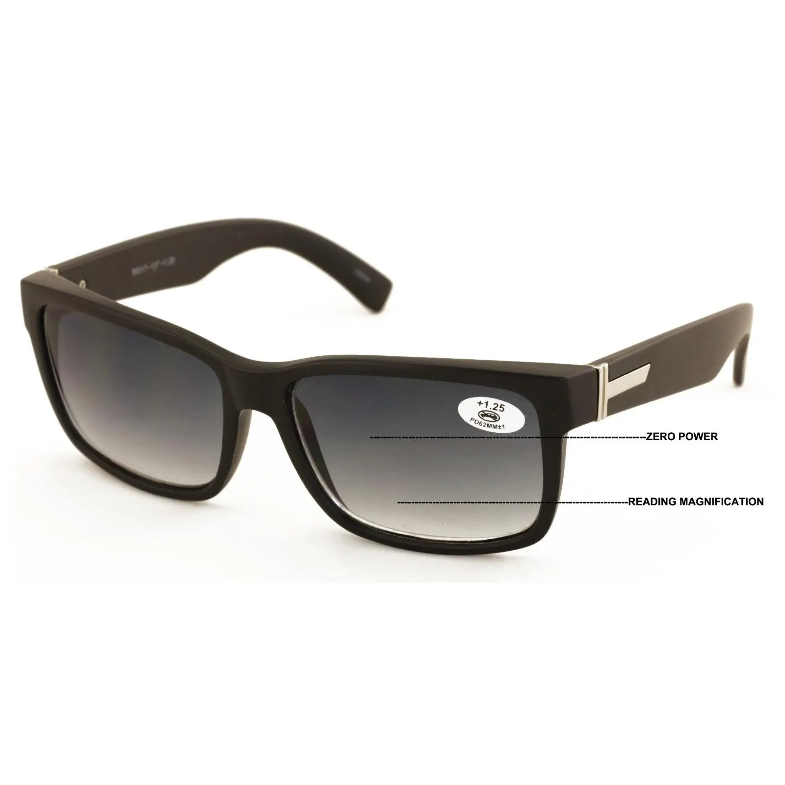 Large Men Progressive Bifocal Reading SunGlasses - UV400 - No Line Or Bubble 112