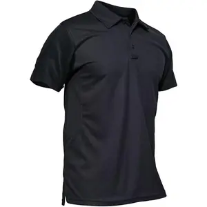 FUNYH Men's Polo Shirt Quick Dry Performance Short Sleeve Tactical Shirts Pique Jersey Golf Shirt slim