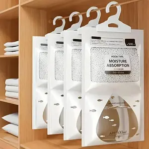 Dehumidifying Bags, Hanging Moisture Absorbers with Moisture Proof Design and Transparent Window, Battery-Free, Hangable, Ideal for Closet, Basement, Bathroom, Kitchen, Dormitory