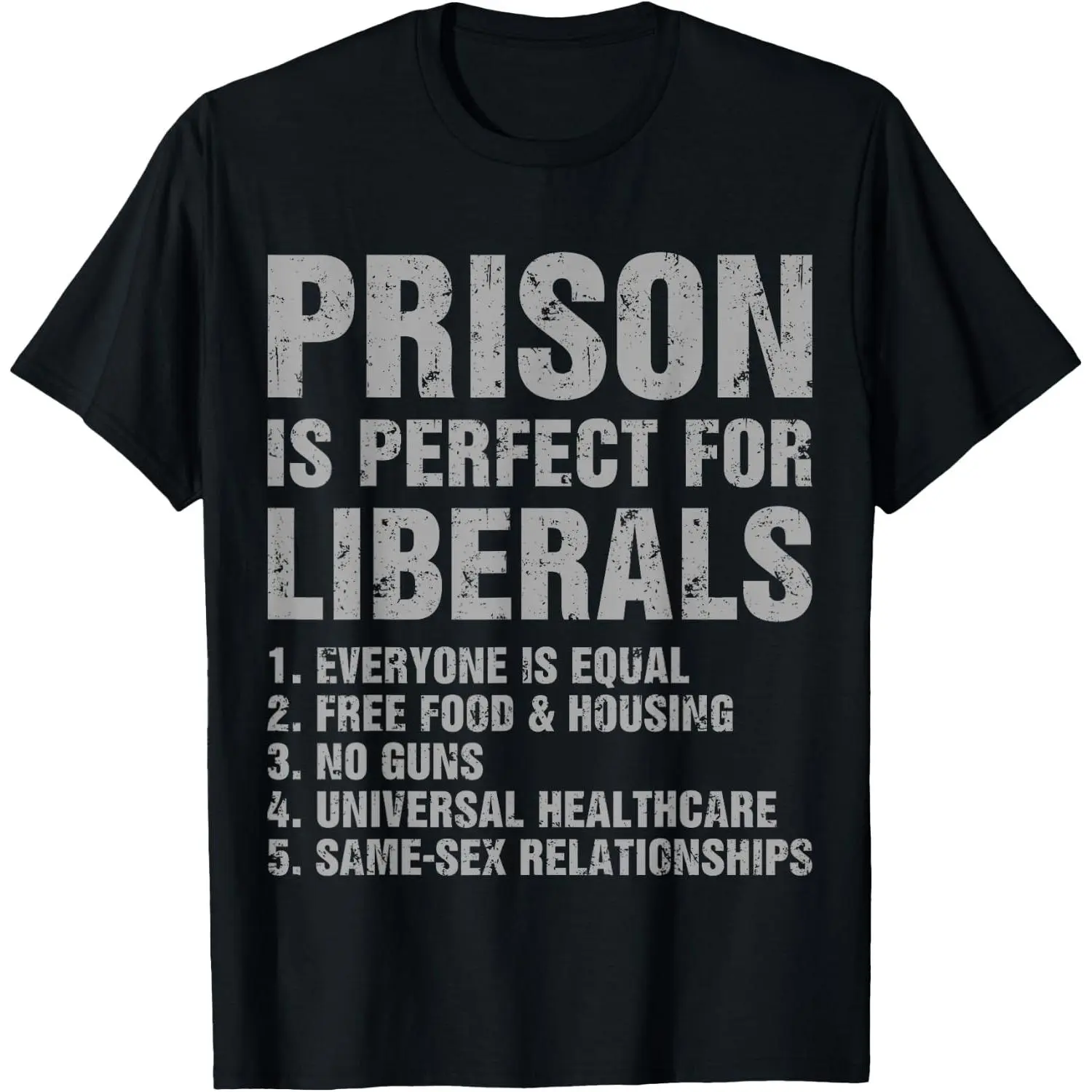 100% Cotton Prison is Perfect for Liberals - Anti Liberal T-Shirt