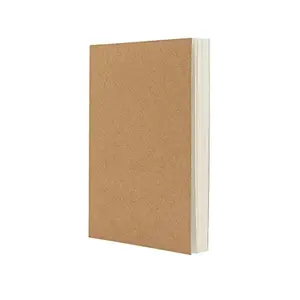 LayFlat Sketchbook - 3.75 x 5.3 Inches - Kraft Blank Note Book, 64 Sheets, Thick 100gsm Paper, for Drawing, Sketching, and journaling