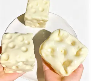 1pc Big Cheese Squishy, Cheese Squeeze Toy, -Filled Handmade Cube Squeeze Toy, Non-Rebounding, Moldable Cheese Squeeze Toy, Stress Relief Squeeze Toy For Teens & Adults, Birthday/Holiday Gift, Home Decor/Desktop Ornament, Edible Toy