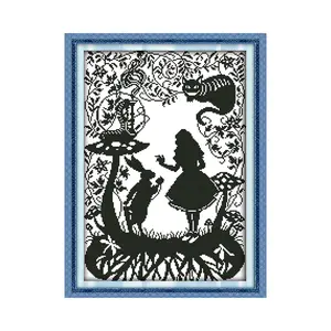 Fairy Tale World Cross Stitch Kit 140X190 Counted Embroidery DIY Craft Traditional Fantasy Wall Art for Living Room Holiday Gift