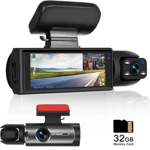 1080P HD Car DVR, Car DVR with 32GB Memory Card, Car Driving Recorder with Night-Vision Function, Video Recording Car Camera, Compact Mini Automotive Camera, Vehicle Police Dashcams