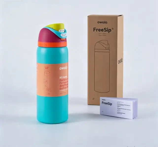 32oz Stainless Steel Insulated Water Bottle Leak Proof Flip Lid Tumbler With Built In Straw 24 Hours Cold Retention For Gym School Travel Outdoor