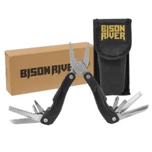 Bison River 4" Black 13 Function Multi-Tool with Nylon Sheath