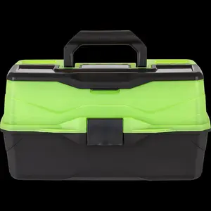 3-Tray Classic Tray Tackle Box, Portable Tackle Organizer, Frost Green/Black & Eagle Claw Snap-On Round Floats, 12 Floats, Assorted Sizes 1" to 1-3/4", Frost Green/Black