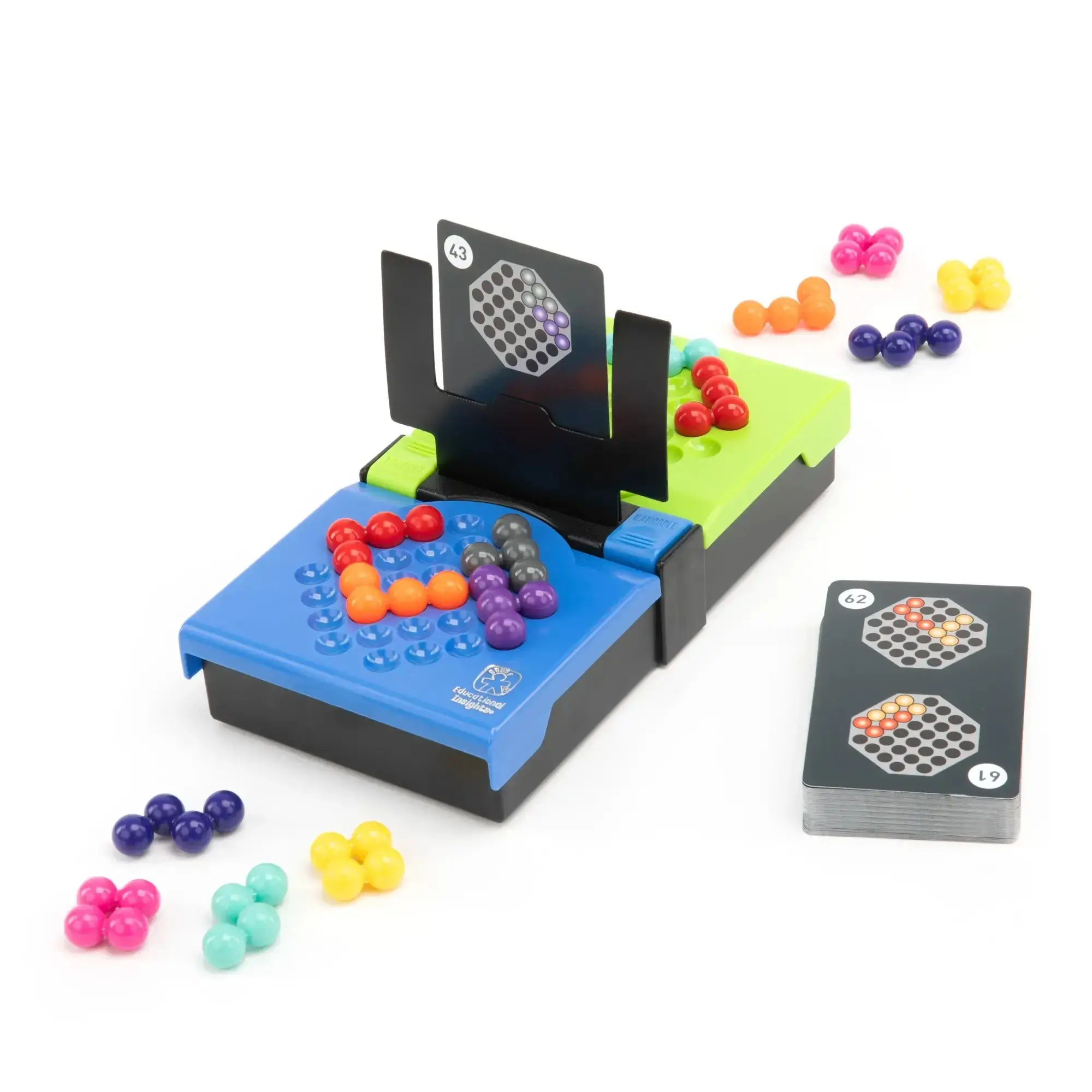 Insights Kanoodle Head-to-Head Puzzle for 2 Players, Brain Teaser Game for Kids, Teens and Adults, Featuring 80 Challenges, Stocking Stuffer, Gift for Ages 7+
