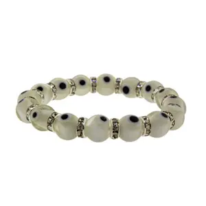 Protect yourself from evil thoughts, spells and ritual with the White Evil Eye bracelet
