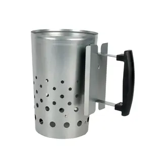Charcoal Chimney Starter for Outdoor Use with Safety Handle - Compatible with Various Chimneys and Easy to Use