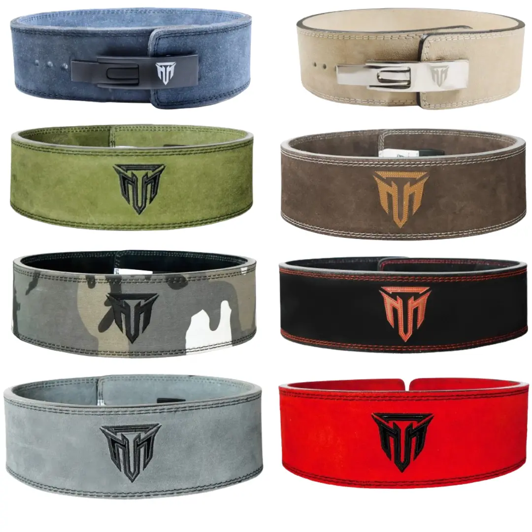 MT 10mm Genuine Leather Lever Weight Lifting Gym Belt