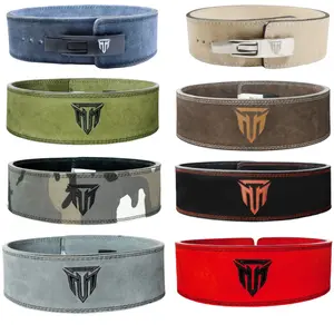 MT 10mm Genuine Leather Lever Weight Lifting Gym Belt