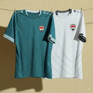 2026 Iraq National Soccer Team Style Jersey Home Shirt, Patriotic Football V-neck Jersey, All Over Print Unisex Soccer Jersey, Sports Fan Apparel Top