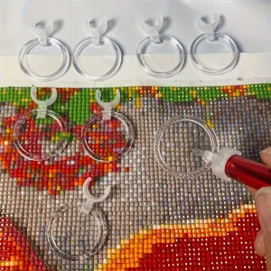 Mini Magnifying Glass for DIY Diamond Painting Tool, Point Drill Pen Accessories, Easy To Use Plastic Magnifying Glass for Diamond Embroidery