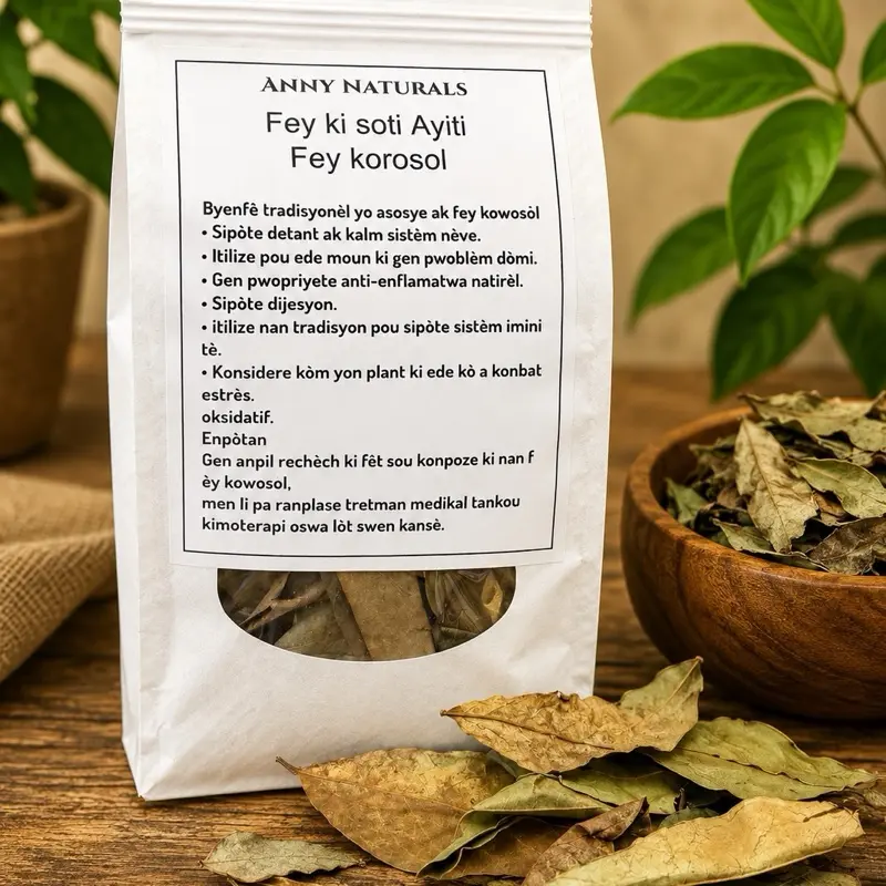Fèy Korosol ki soti nan tè ayiti