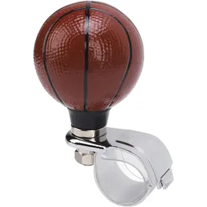 Steering Wheel Knob Spinner,Soccer Ball Steering Wheel Power Handle Spinner Knob, Steering Wheel Spinners Ball  Knob Fit for , , , Mowers (Basketball)