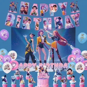 Anime Witch Girl Group Birthday Party Decoration Set – Anime Idol Girls Group Party Supplies-Inspired Backdrop Banner, Balloons & Cake Toppers | Cool Birthday Gifts, Party Supplies for Girls, Kids & Teens