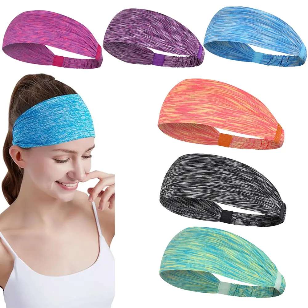 Women's Elastic Hair Tie Set, Colorful Striped Design, Perfect for Sports Running Yoga Daily Use, Fashion Workout Headband Accessories, Elastic Headbands, Workout Hairband