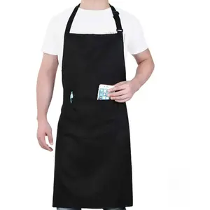 1 Counr Waterproof Dirt Resistant Apron with Pocket for Men & Women, Adjustable Apron for Kitchen Cooking Baking
