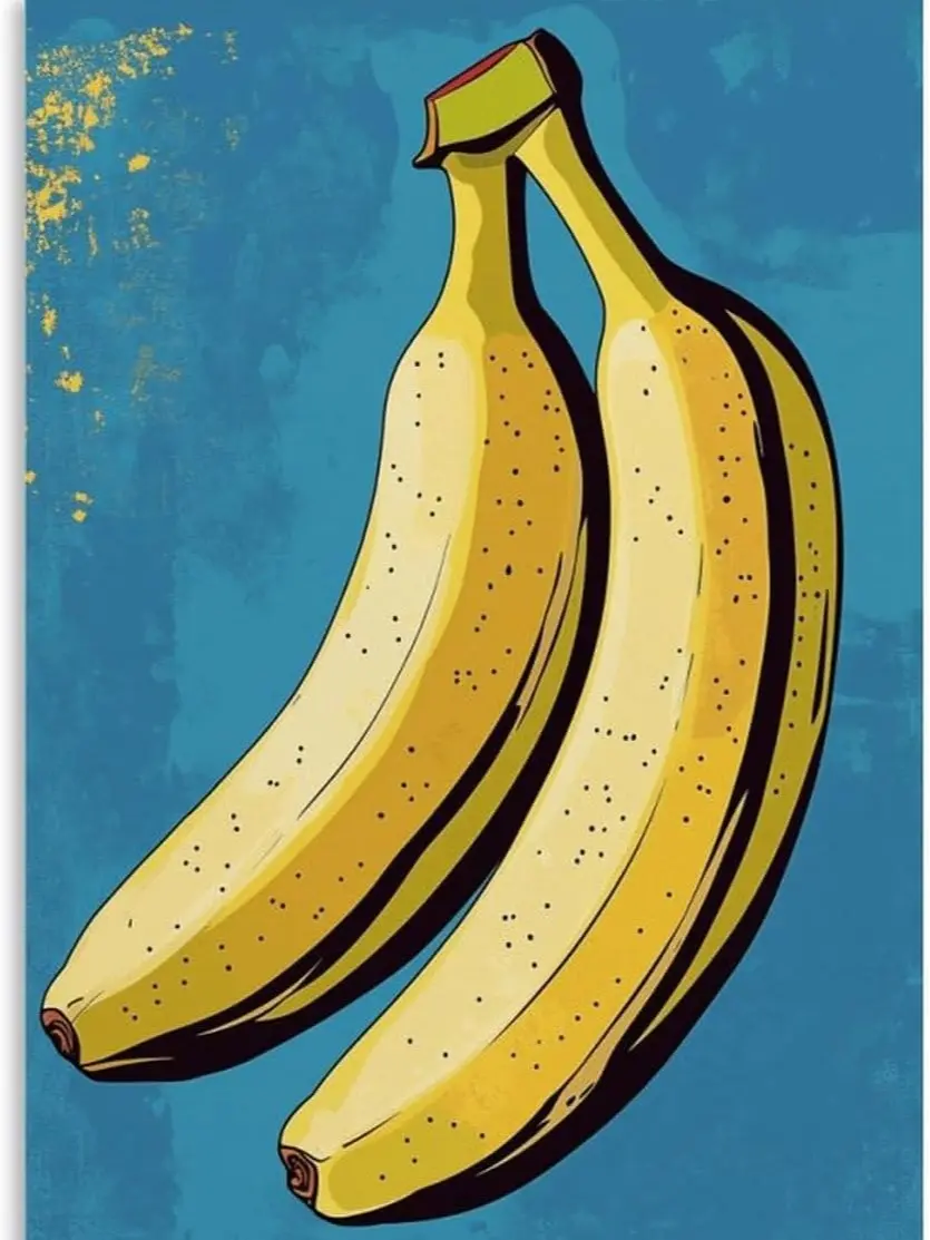 Banana Fruit Poster Trendy Fruits Food Wall Art for Kitchen And House Decor Art Posters for Room Aesthetic And Wall Art Picture Living Room Decor