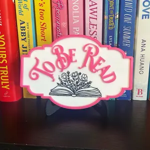 To Be Read Bookshelf Sign