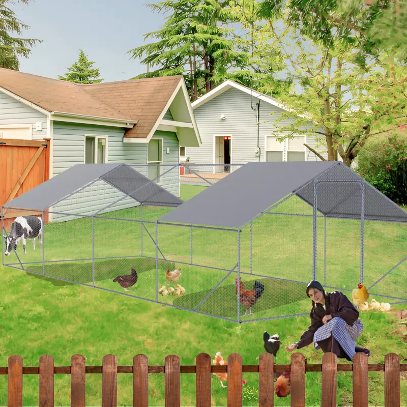 XPT036 Outdoor chicken coop metal big space 26*10*6FT
