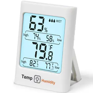 Digital Hygrometer & Thermometer - Accurate Indoor Humidity & Temperature Monitor with Rapid Refresh for Home, Bedroom, Office & Greenhouse