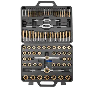 VEVOR Tap and Die Set, 86-Piece Metric and SAE Sizes M3 to M12, #4 to 5/8", with Coarse and Fine Thread Taps and Dies, Wrench, Carrying Case and Complete Accessories, for Threading and Rethreading