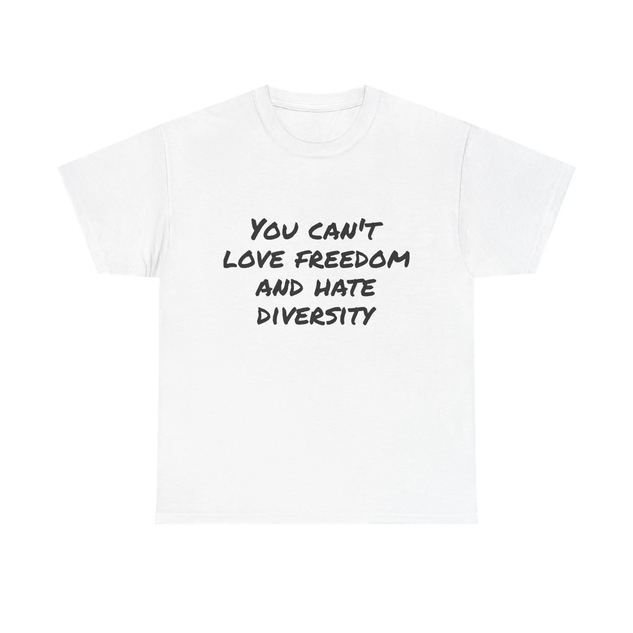Love freedom and diversity tshirt cotton resist comfortable