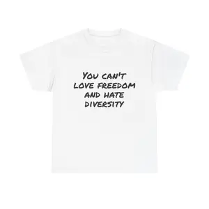 Love freedom and diversity tshirt cotton resist comfortable