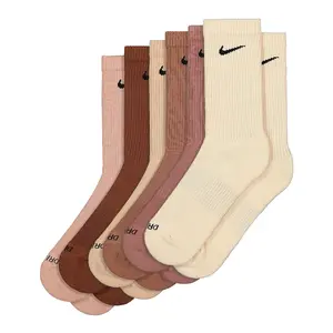 NIKE EVERYDAY PLUS CREW 6 PACK MULTI NEUTRAL LARGE NIKE EVERYDAY PLUS CREW 6 PACK MULTI NEUTRAL LARGE