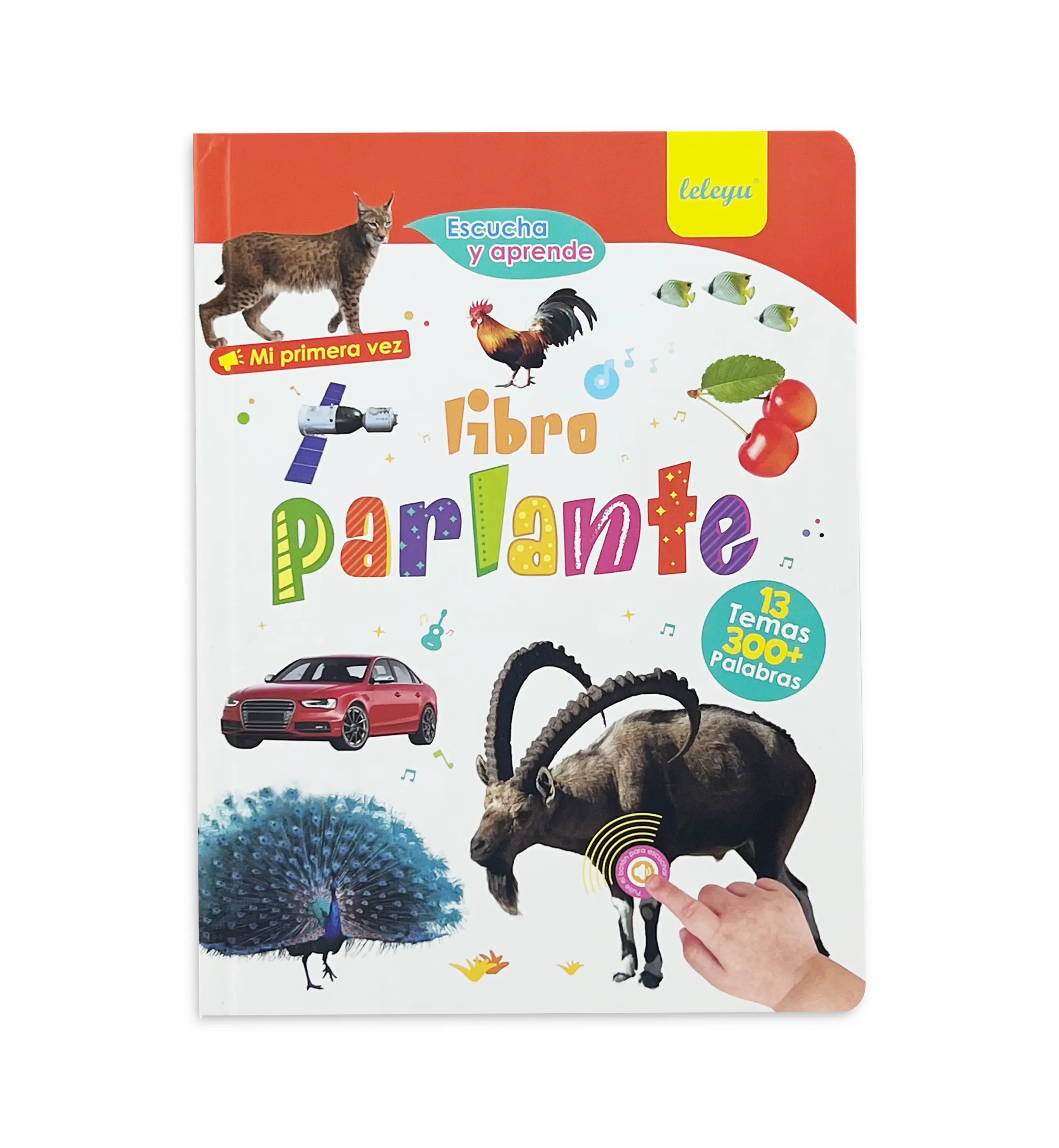 leleyu toddler learning activity，Spanish&English Bilingual Sound Book for Kids Ages 1–6, Interactive Educational Toy with 300+ Words & 13 Themes, Multilingual Language Learning Tool, Educational Toys for Kids & Gift Idea sohochic