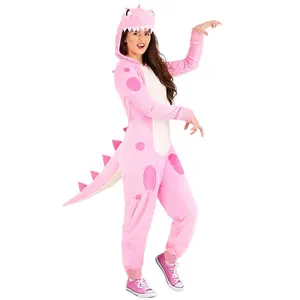 Women's Pink Dinosaur Onesie