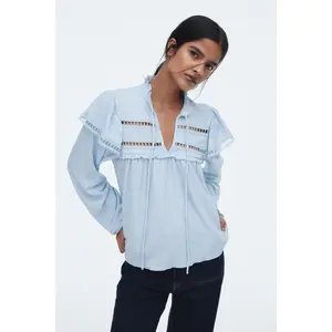 H&M Textured jersey blouse