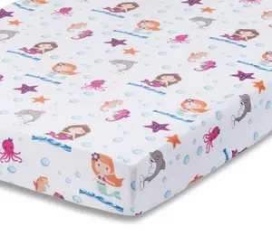 Everyday Kids Mermaid Adventures Fitted Crib Sheet